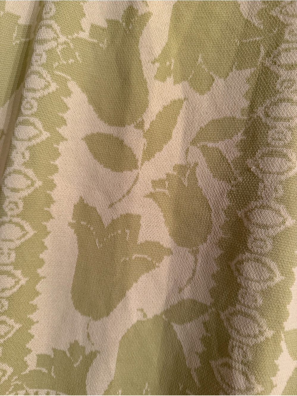 Misa Los Angeles Floral Jacquard Midi Skirt in Light Green size XS - Picture 3 of 8